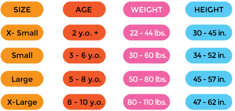 ride safer travel vest sizing